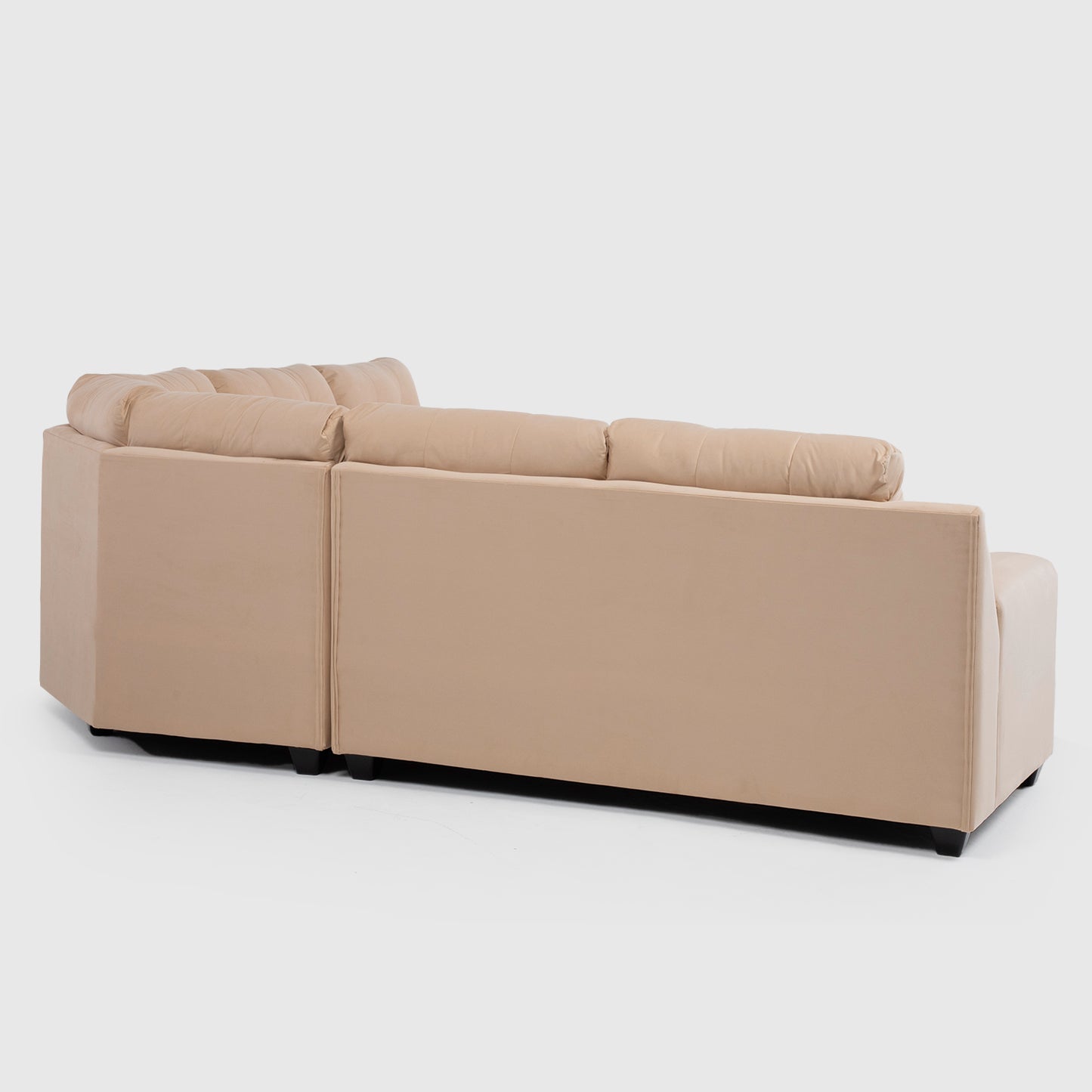 Seccional Nápoles Curvo Velvet Beige – El sofá que tu hogar está esperando