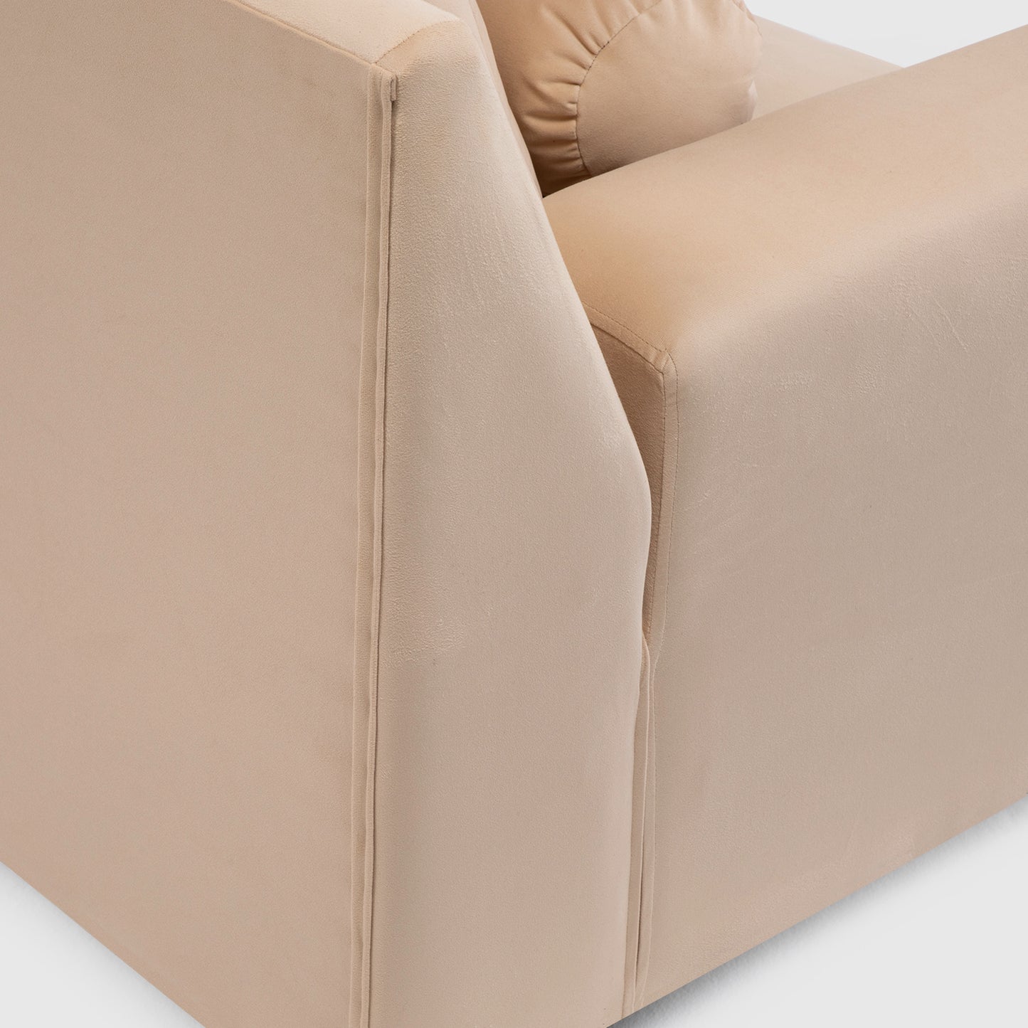 Seccional Nápoles Curvo Velvet Beige – El sofá que tu hogar está esperando