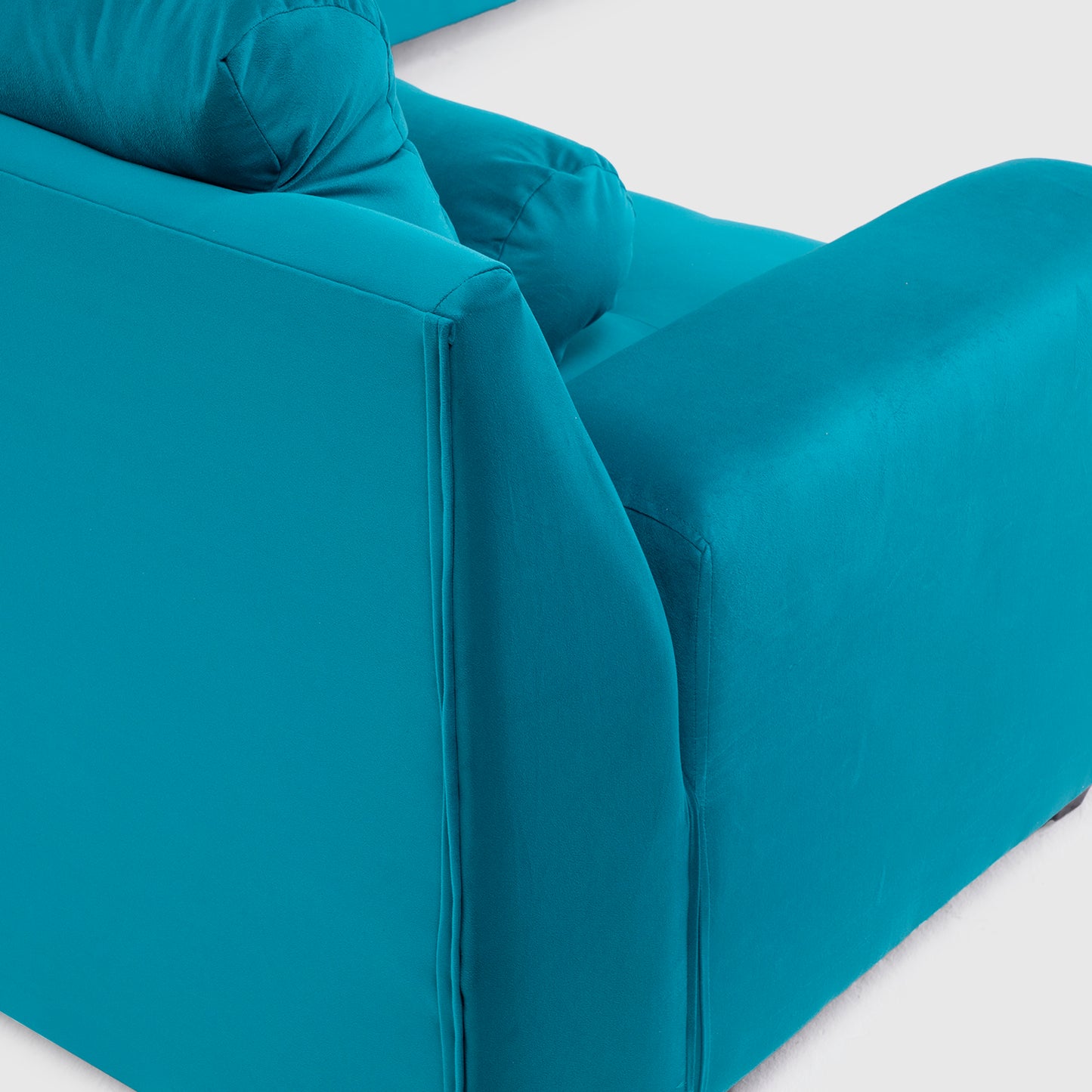 Seccional Nápoles Curvo Velvet Turquesa – El sofá que tu hogar está esperando