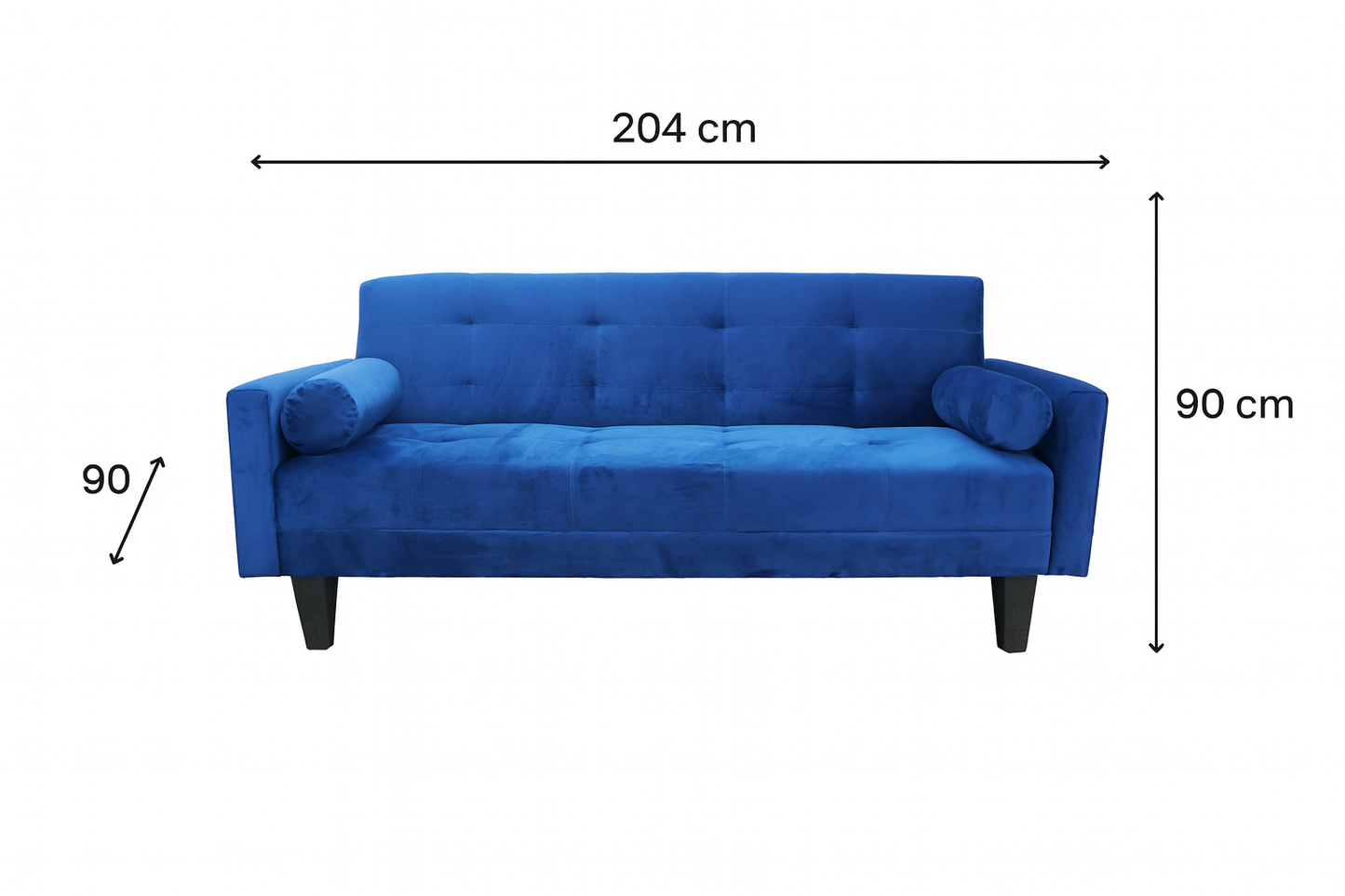 Sofá Cama Australia Velvet Azul – Confort y Estilo en un Solo Lugar