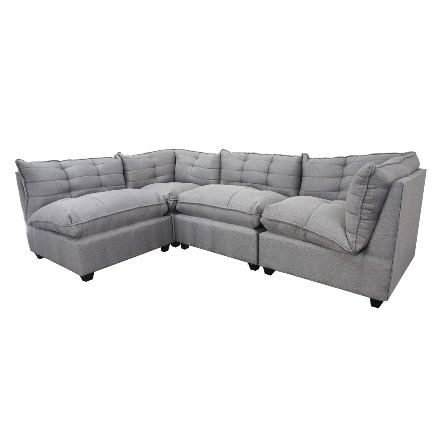 Seccional Berlín - Tela (Lino Soft) Gris