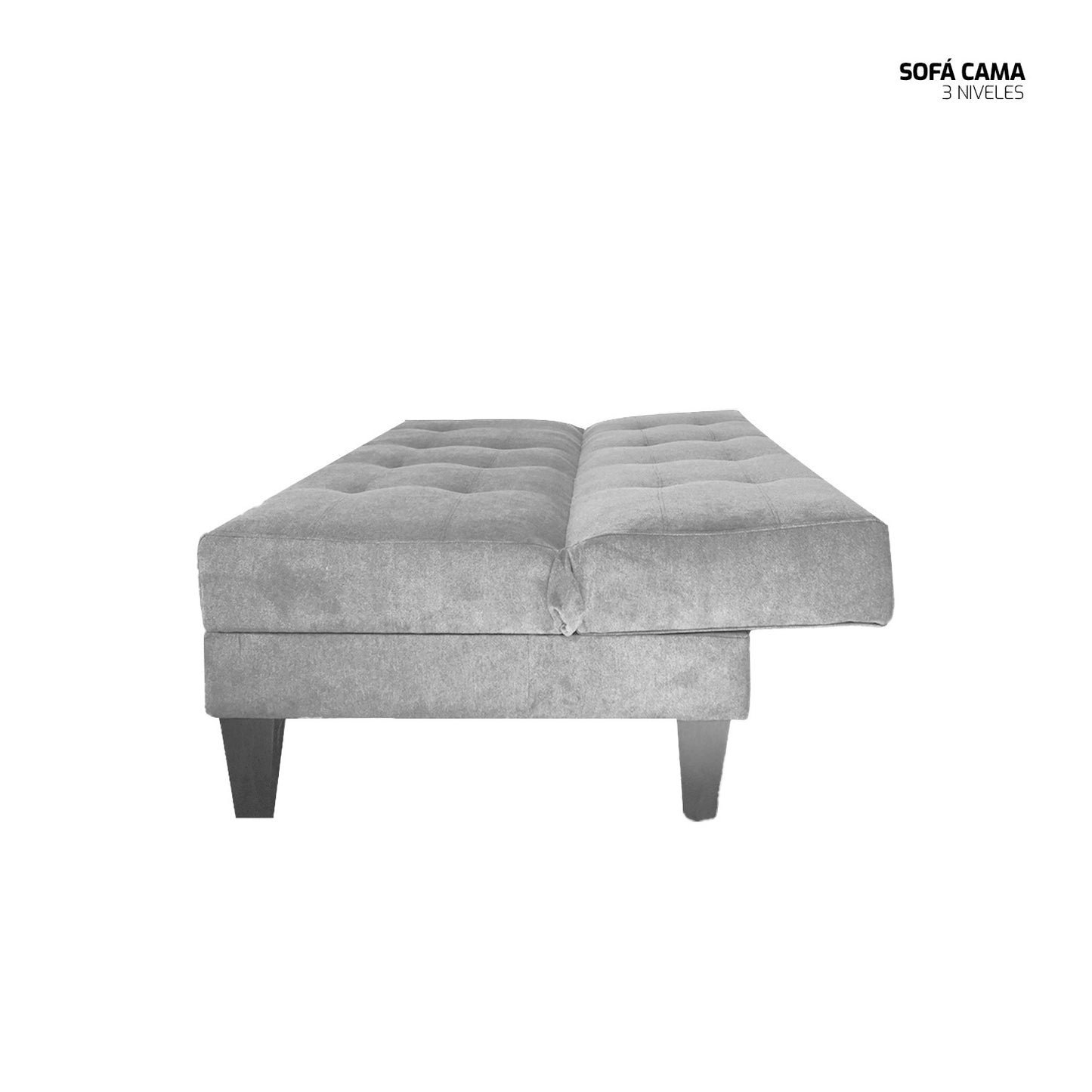 Sofá Cama Atenas - Tela (Lino Soft) Gris