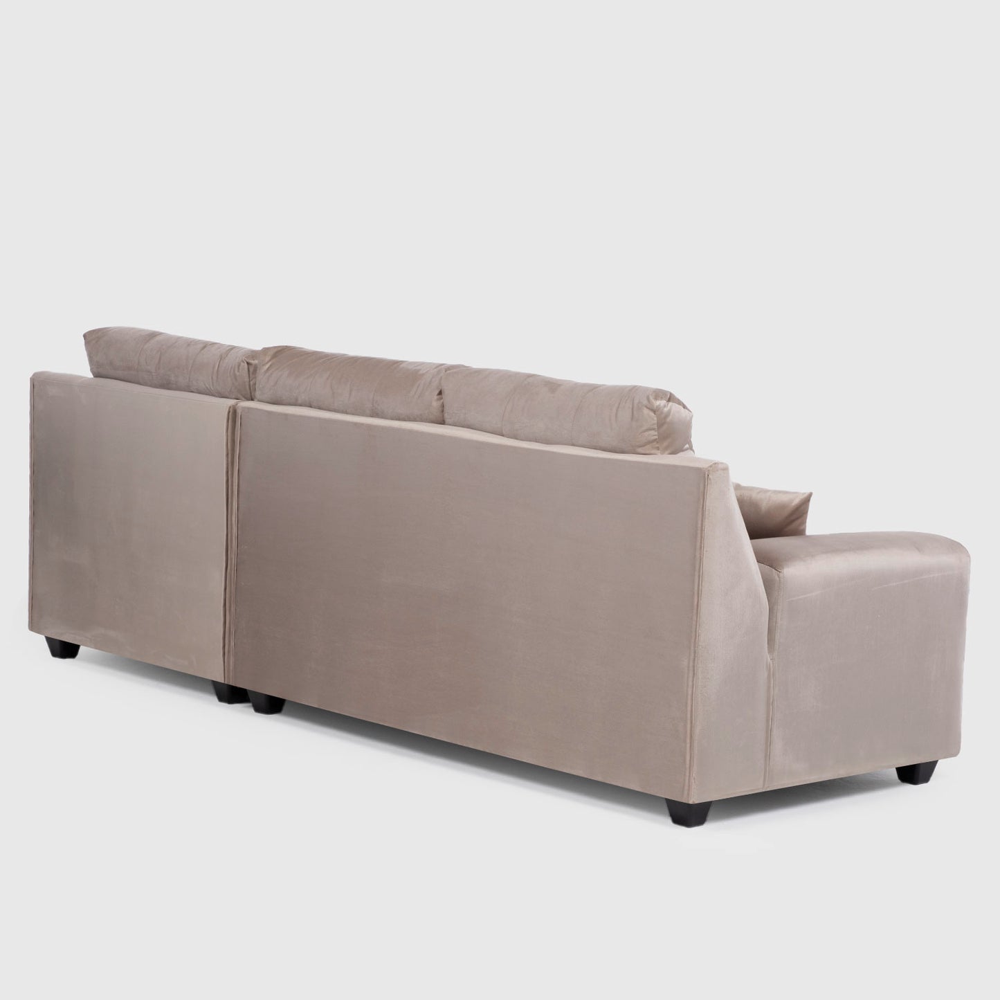 Seccional Dubai XS Derecho en Velvet Beige – Elegancia Compacta y Máximo Confort
