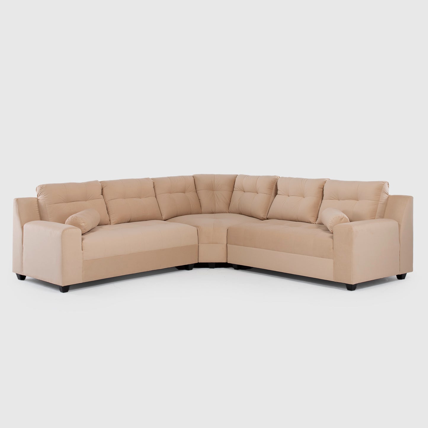 Seccional Nápoles Curvo Velvet Beige – El sofá que tu hogar está esperando