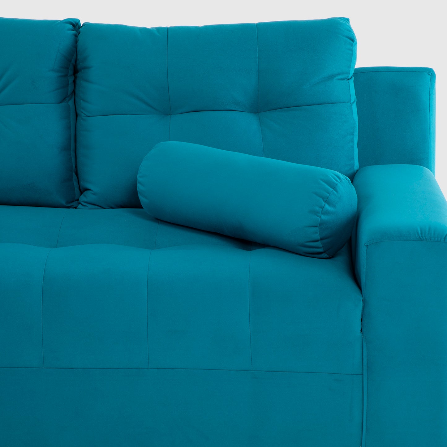 Seccional Nápoles Curvo Velvet Turquesa  – El sofá que tu hogar está esperando