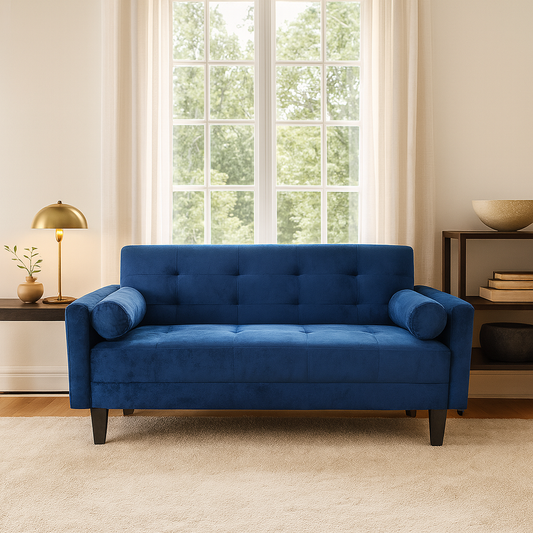 Sofá Cama Australia Velvet Azul – Confort y Estilo en un Solo Lugar
