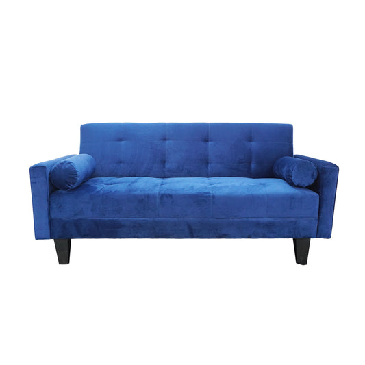 Sofa Cama Virginia - Felpa Azul