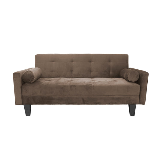 Sofa Cama Virginia - Felpa Café