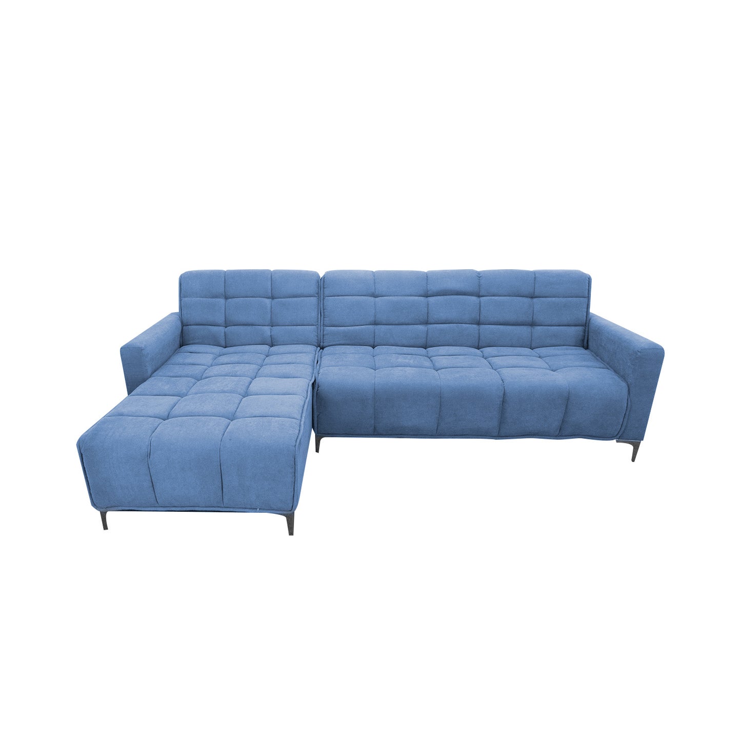 Seccional Reclinable Dakota - Tela (Lino Soft) Azul