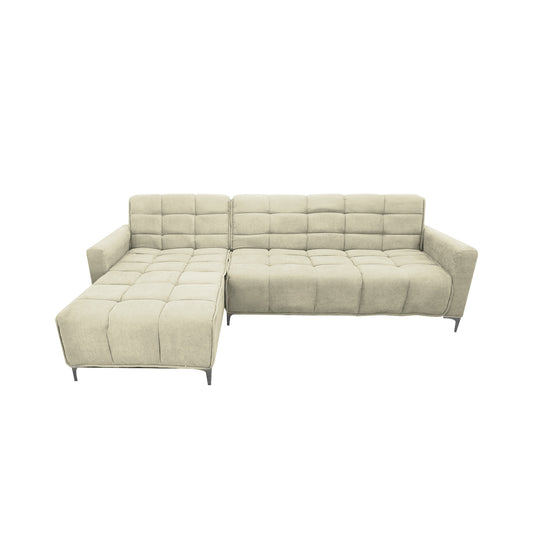 Seccional Reclinable Dakota - Tela (Lino Soft) Beige