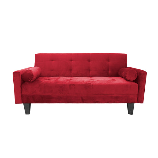 Sofa Cama Virginia - Felpa Burdeo