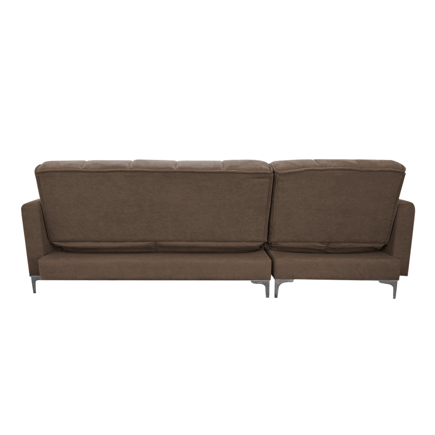 Seccional Reclinable Dakota - Tela (Lino Soft) Café