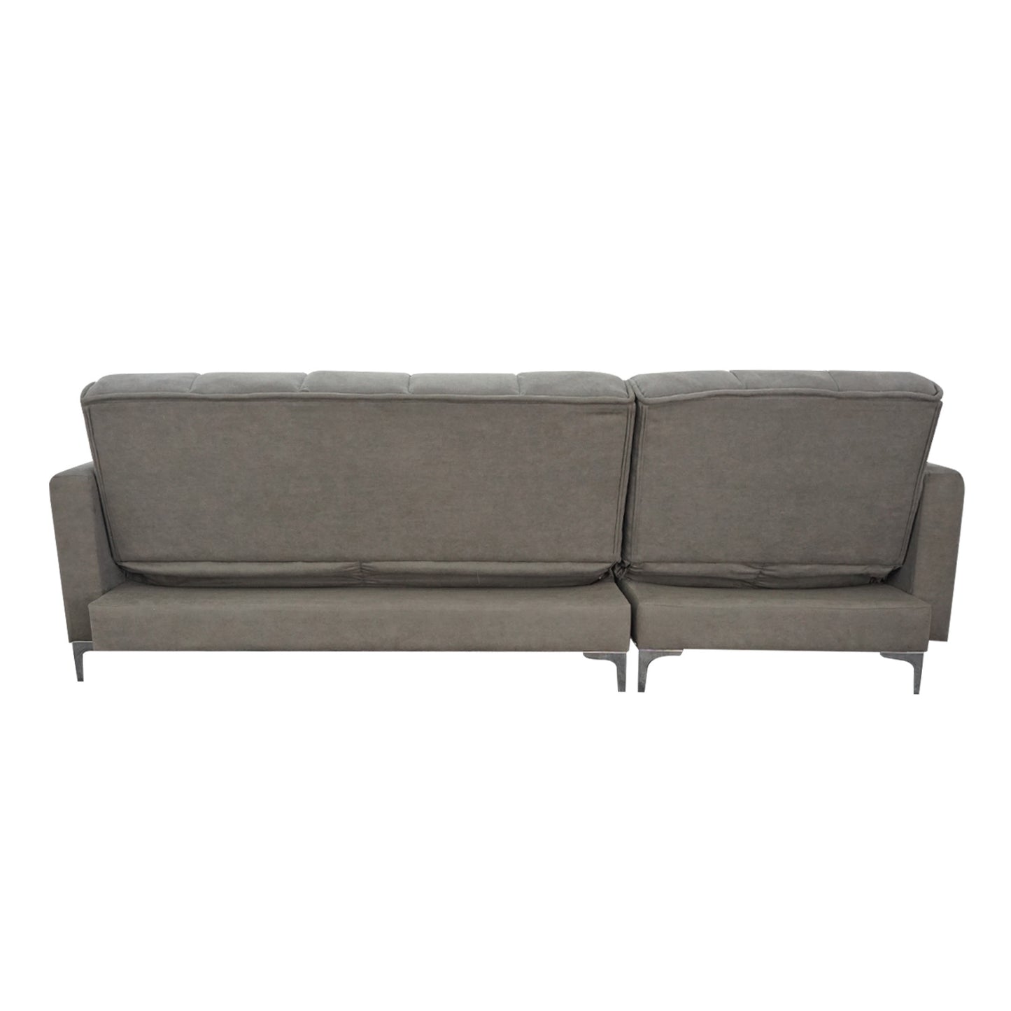 Seccional Reclinable Dakota - Tela (Lino Soft) Gris