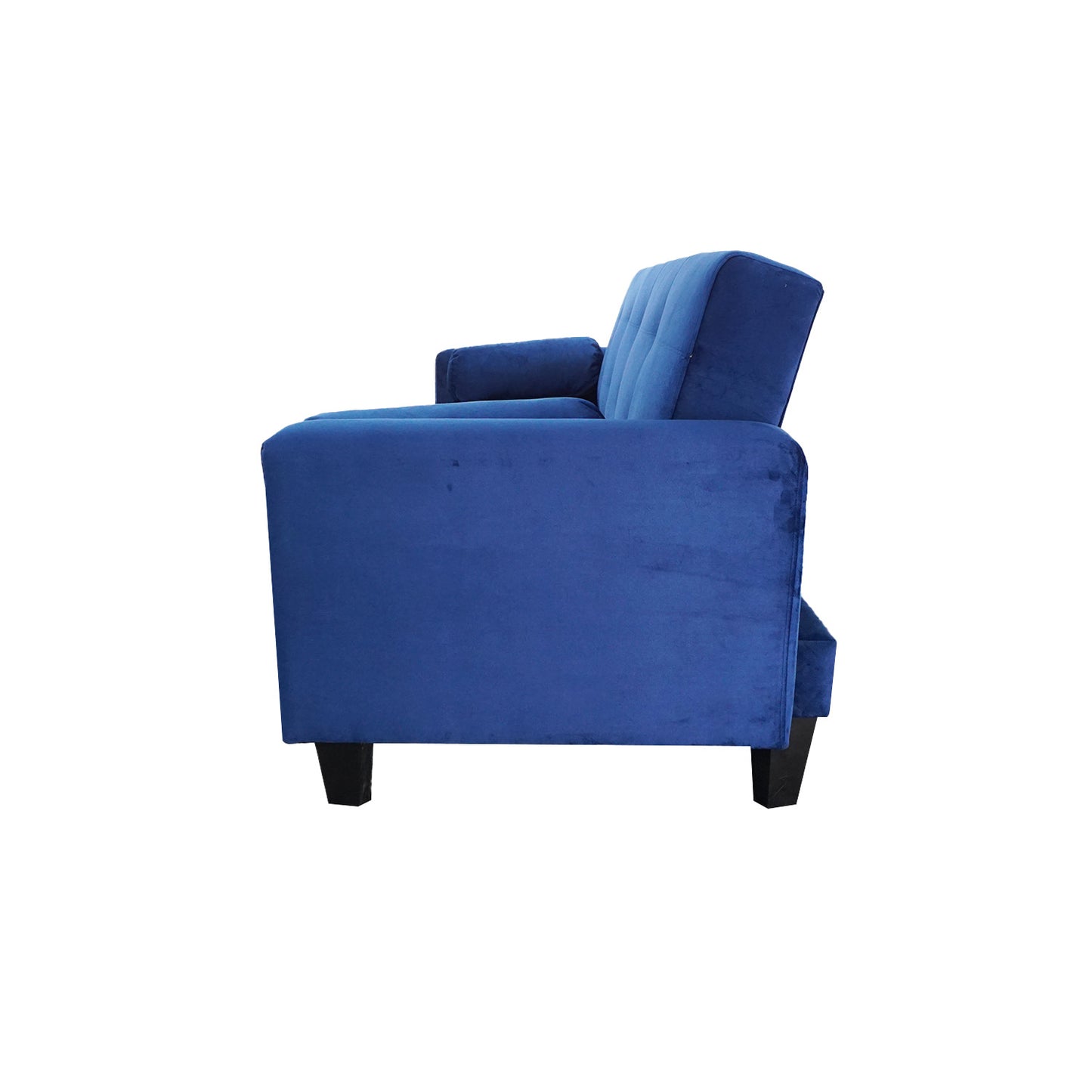 Sofa Cama Virginia - Felpa Azul