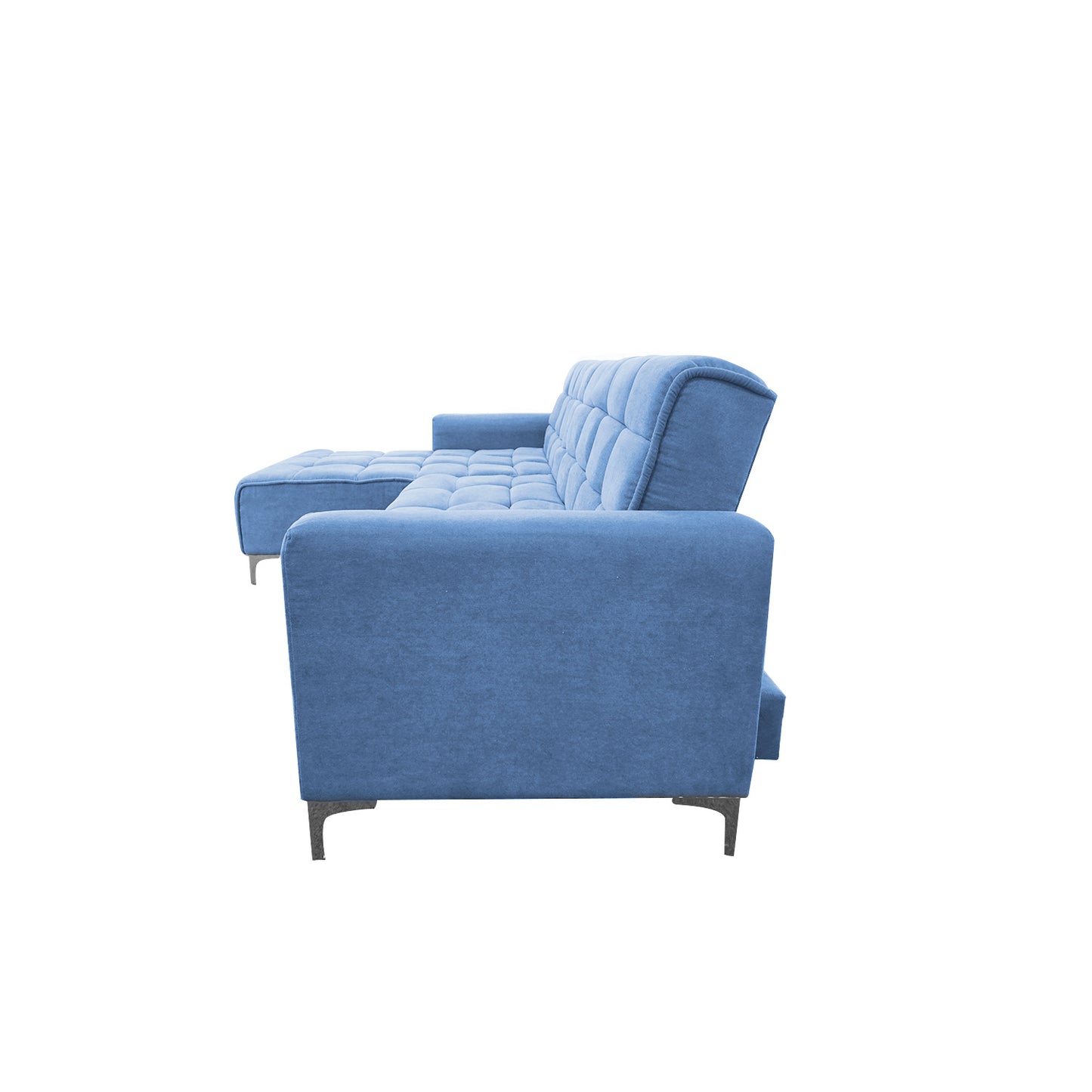 Seccional Reclinable Dakota - Tela (Lino Soft) Azul