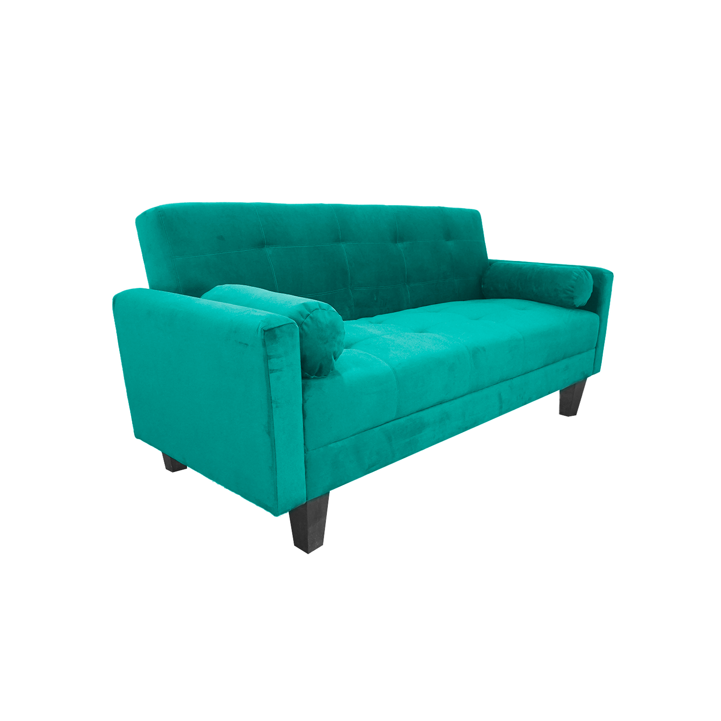 Sofa Cama Virginia - Felpa Turquesa