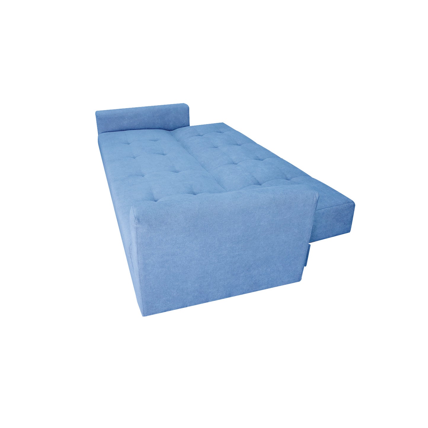 Sofa Cama Virginia - Felpa Azul