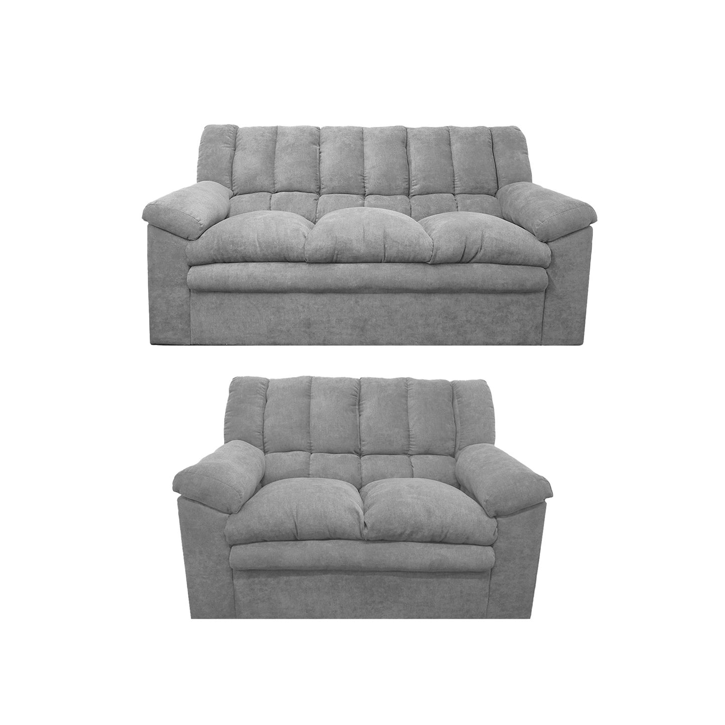 Sofa Georgia 3.2 - Tela (Lino Soft) Gris