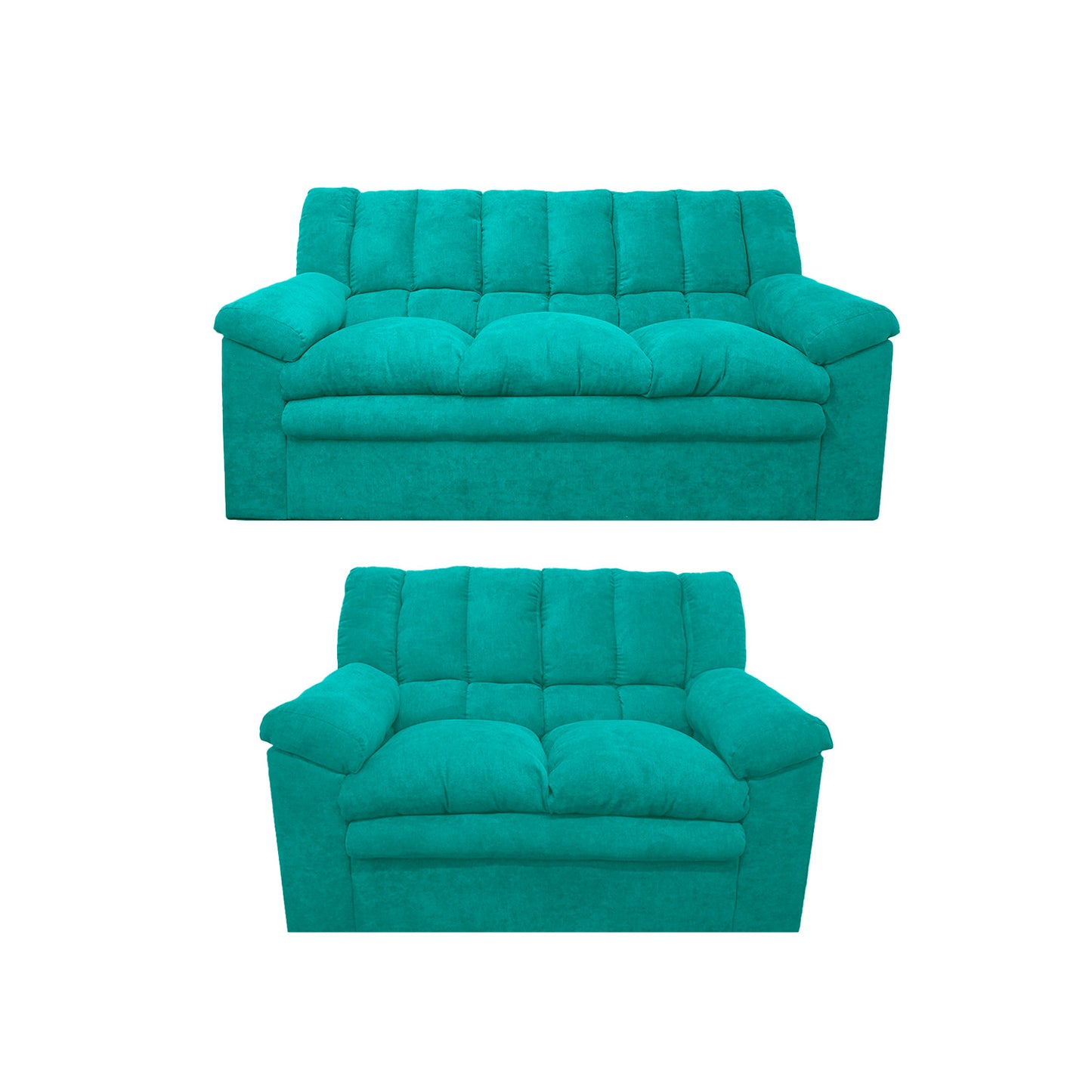 Sofa Georgia 3.2 - Tela (Lino Soft) Turquesa