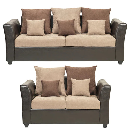 Living 3.2 Madison - Tela (Lino Soft) / PU Café/Beige