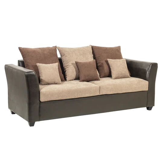 Living 3.2 Madison - Tela (Lino Soft) / PU Café/Beige