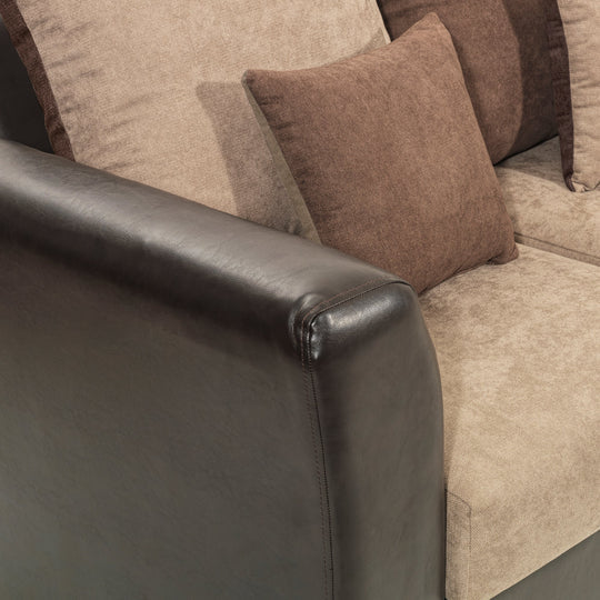 Living 3.2 Madison - Tela (Lino Soft) / PU Café/Beige