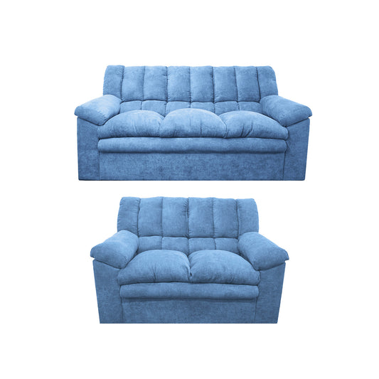 Sofa Georgia 3.2 - Tela (Lino Soft) Azul