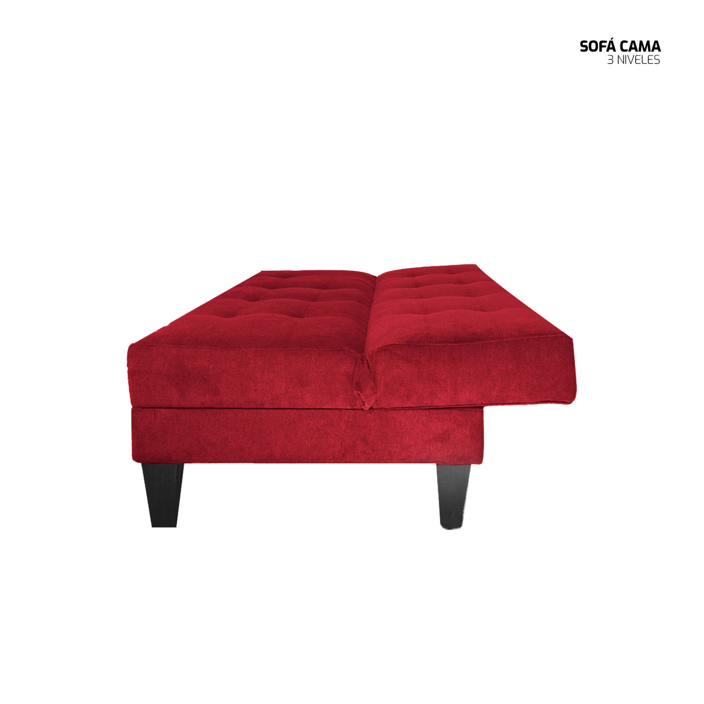 Sofa Cama Luisiana - Tela (Lino Soft) Burdeo